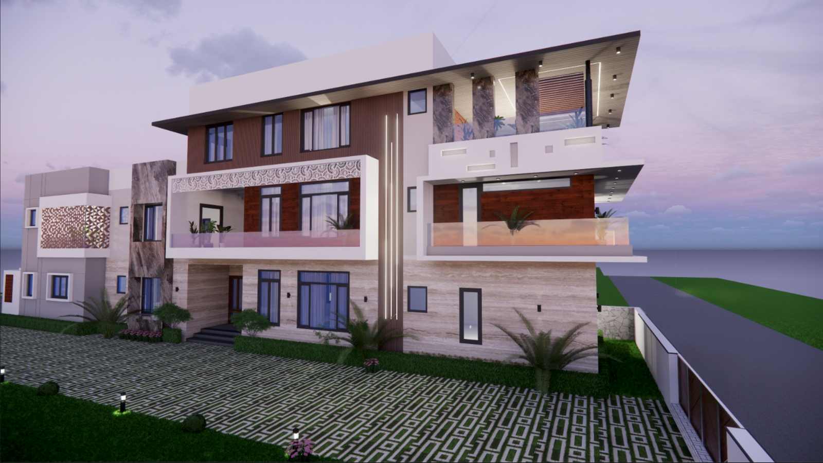 Modern tropical home exterior